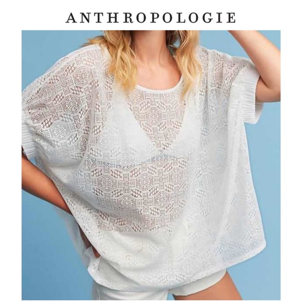Anthropologie Akemi + Kin Britton White Lace Top